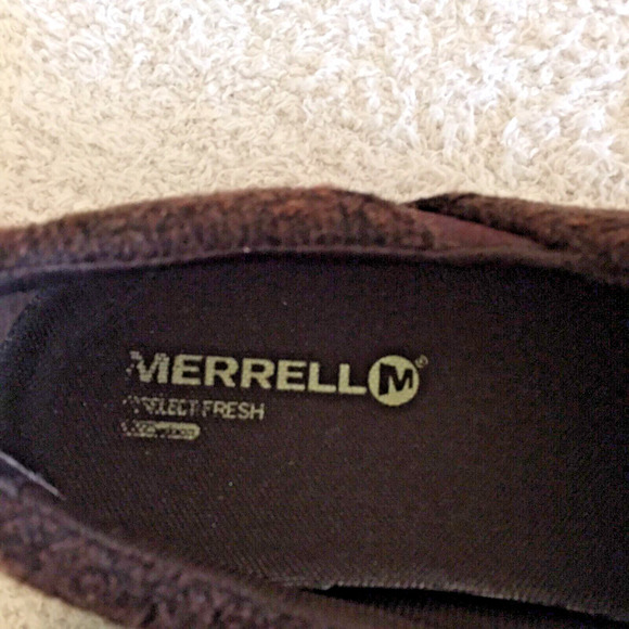 Merrell Women's Dassie Fold Andorra Burgundy Leather Moc Slip On Shoes Size 7 - Picture 4 of 12